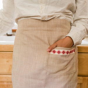 Farah Waist Apron - Tahini - Bayyāra