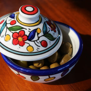 Lidded Serving Bowl - Hebron Multicolour - Bayyara