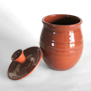 Terracotta Kitchen Pot - With Lid - Bayyara