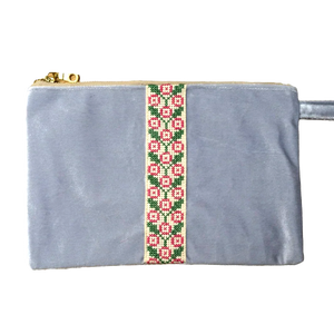 Velvet Clutch - Grey - Bayyāra